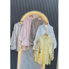Lunara Blouse - Kemeja Lengan Bordir 